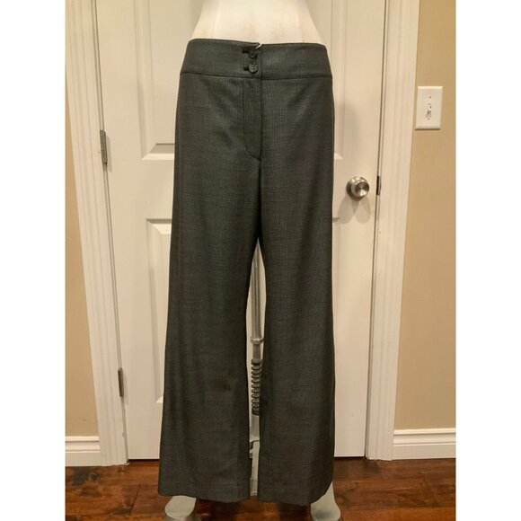 Armani Collezioni Black Silver Wool Micro Dot Wool Trousers NWT $555 Size 10 46 - Picture 1 of 9